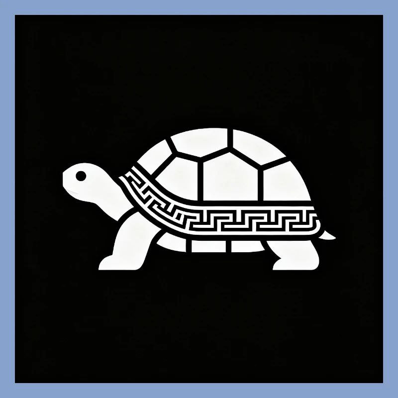 Geometric turtle with pattern