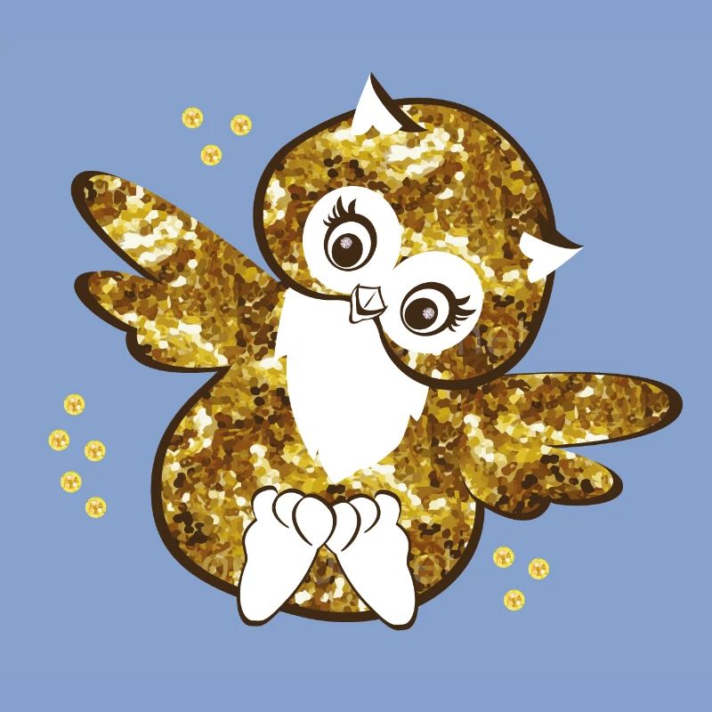Funkelnde Eulenmädchen Illustration