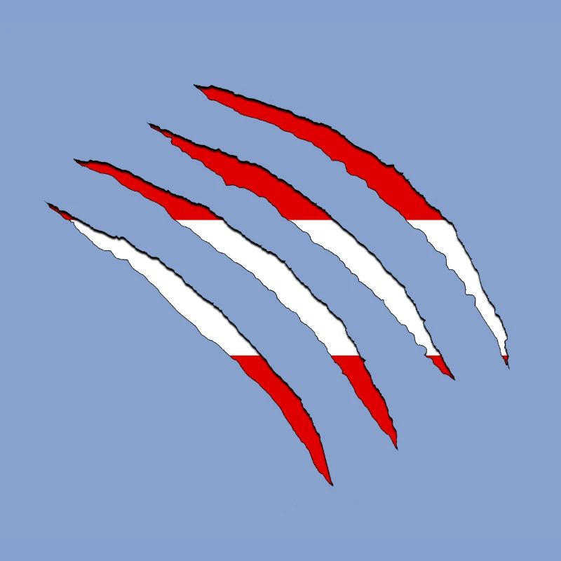 Claw Red White Scratch Marks Black Austria