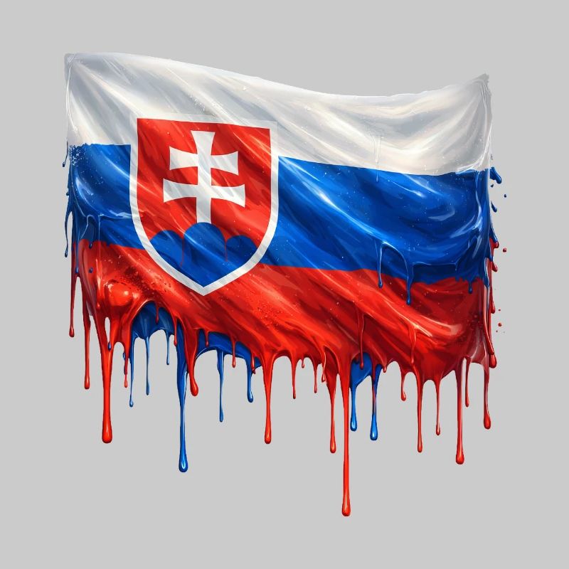 Drapeau Slovaquie Éclaboussures de couleur