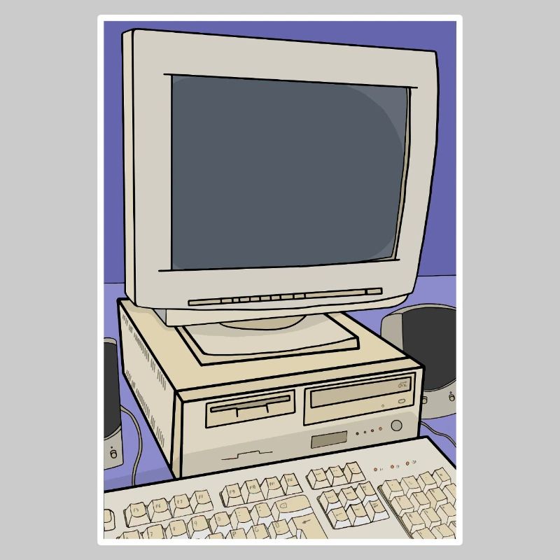 Retro Computer Desktop Setup