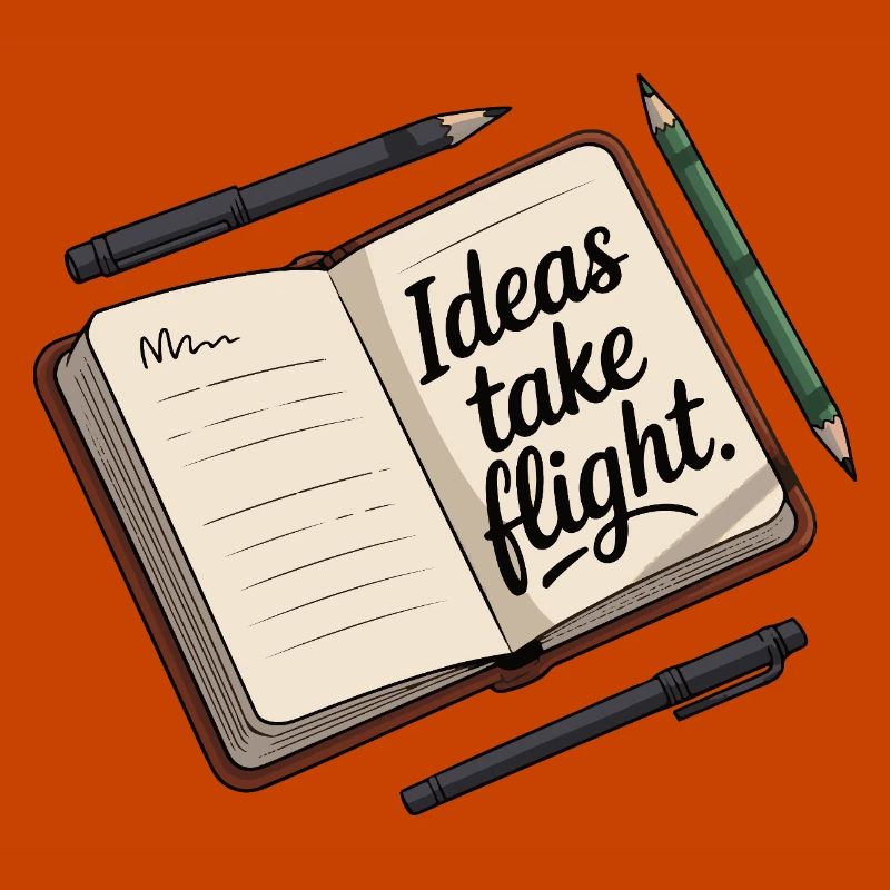 Ideas Take Flight Notebook Art