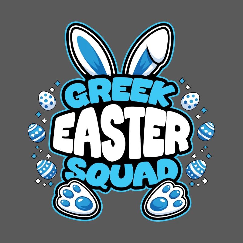 Greek Easter Squad Easter Bunny Easter Egg