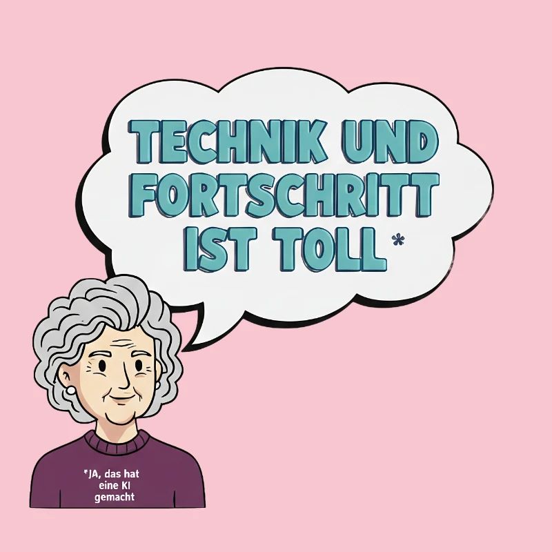 Technikliebe mit Oma Comic