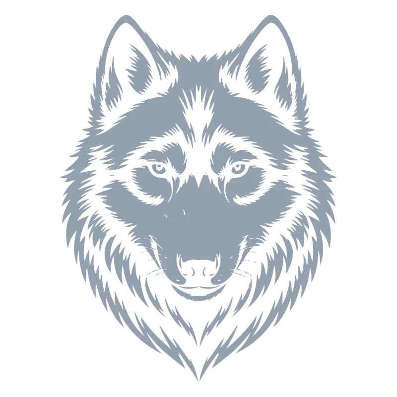 Conception de l’emblème du loup majestueux