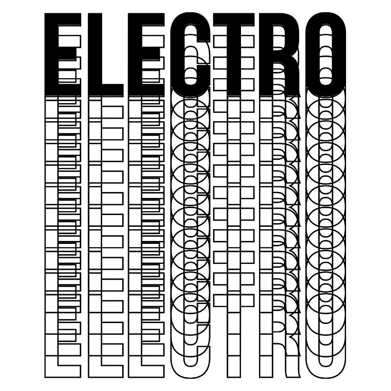Electro music typography logo design