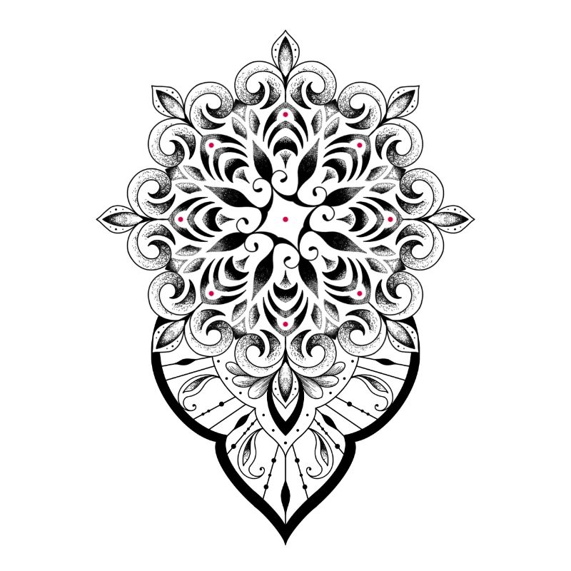 Mandala graphic dot work