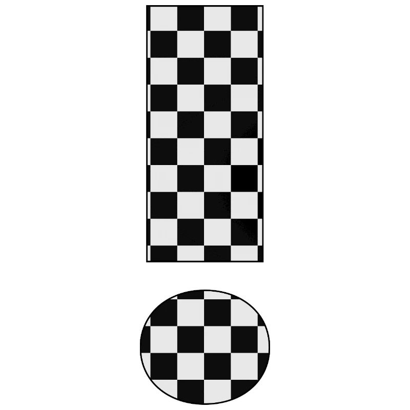Checker pattern black and white - ! Exclamation mark