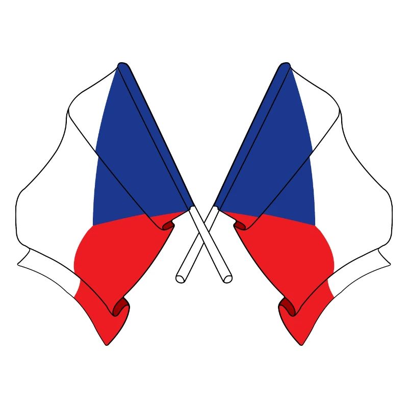 Deux drapeaux République tchèque