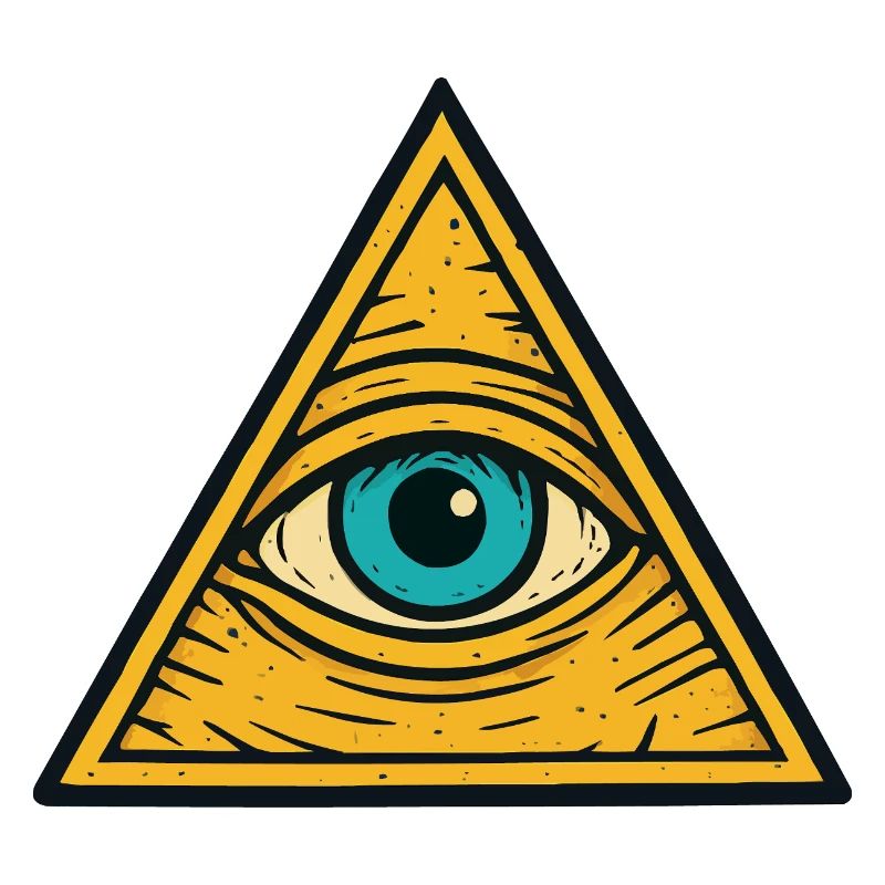 Eye in triangle illustration