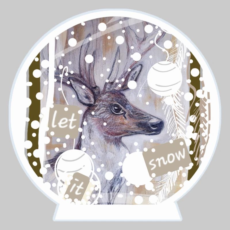 Snow Globe Deer