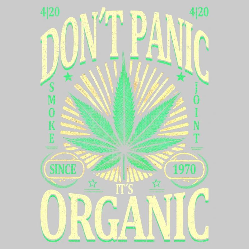 Pas de panique, c’est bio Retro Cannabis Leaf 1970