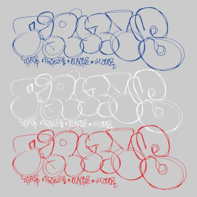 Impression de collage d'art graffiti (style bulle parisienne)