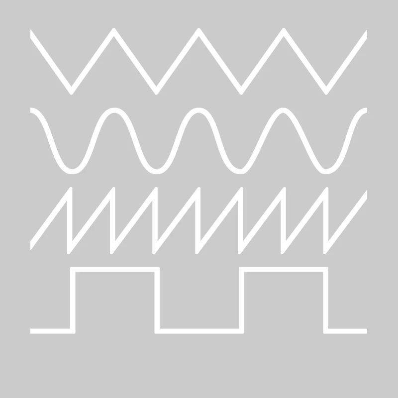 Synthesizer Waveforms (white font) #2