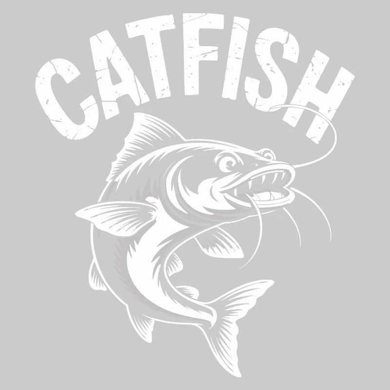 Conception de pêche d’aventure au poisson-chat