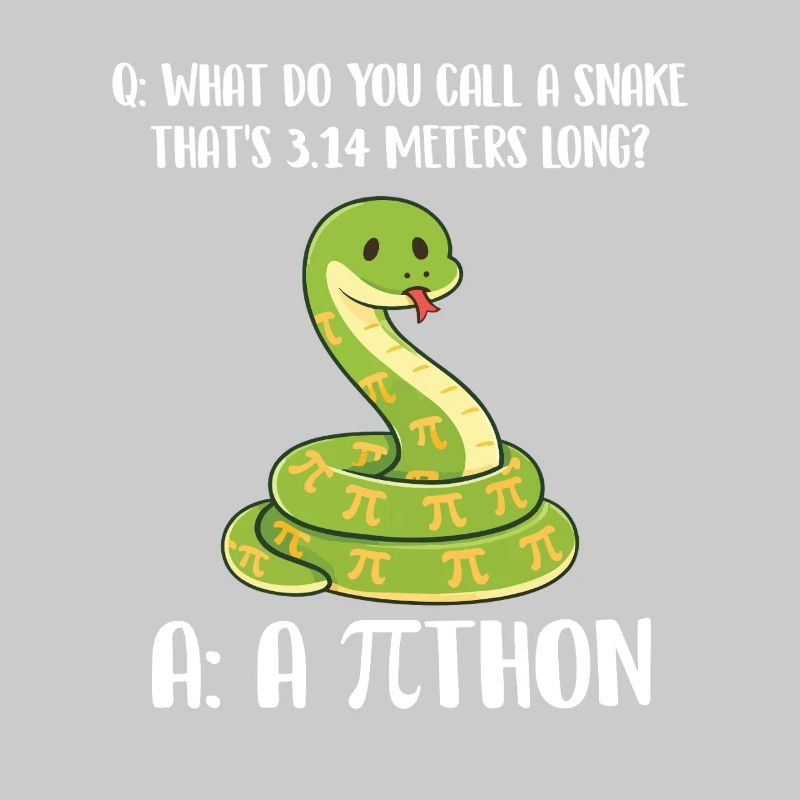 Schlange, 3,14 Meter lang, Pi-Tag-Python-Witz