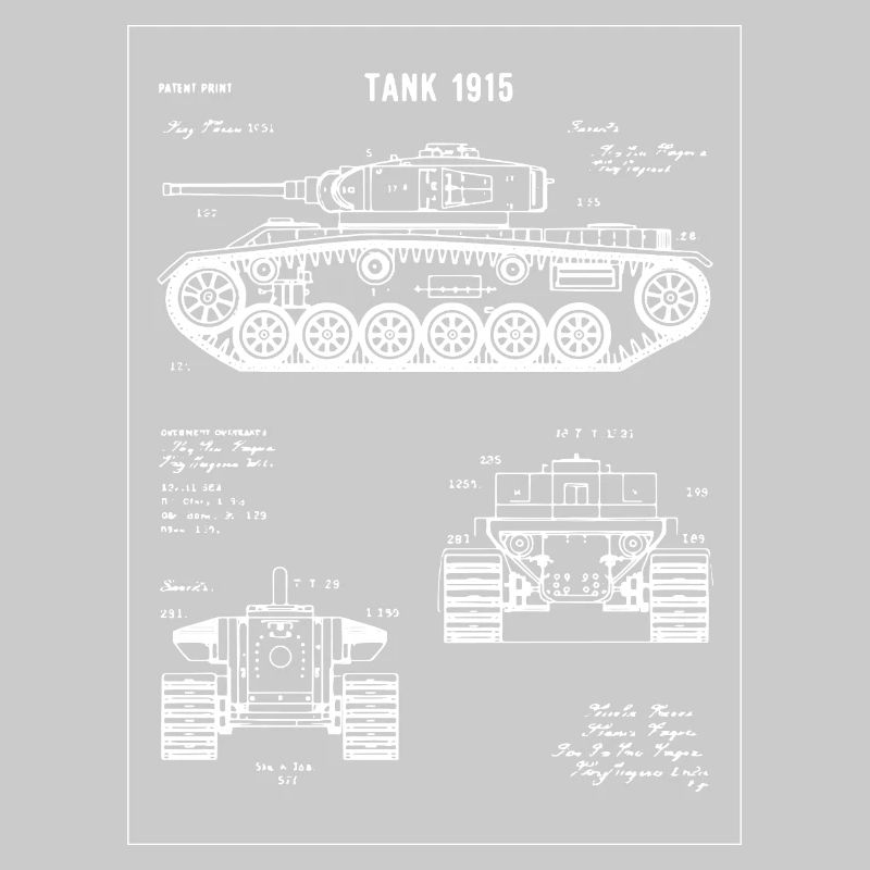 Panzer Bauplan von 1915