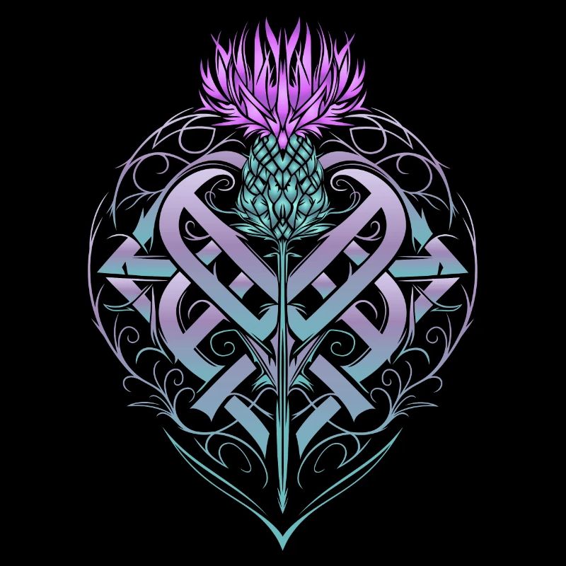 Distel Schild Celtic Knots Thistle Lover