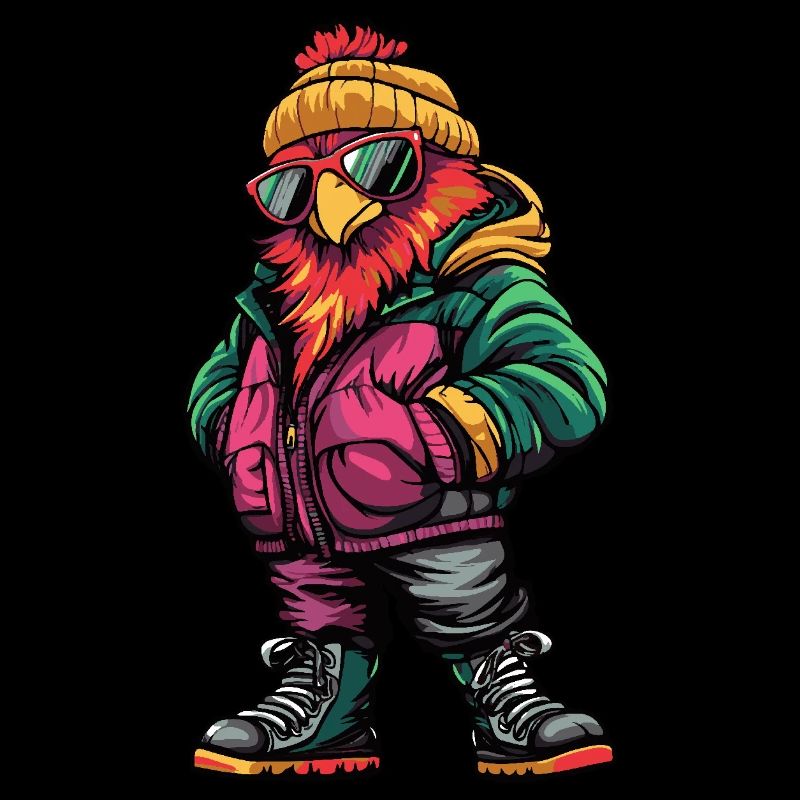 Rooster Funny Winter