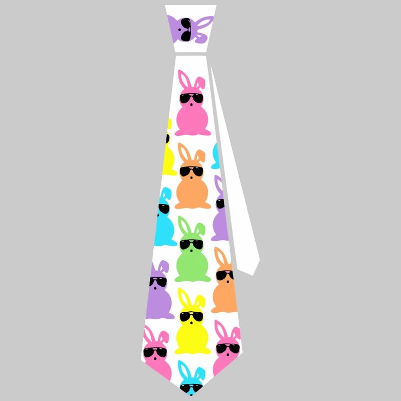 Pastel Rabbits Sunglasses Tie Pattern
