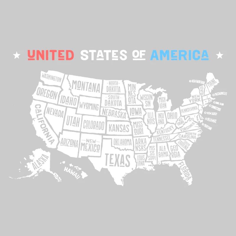 American Map Graphic Art