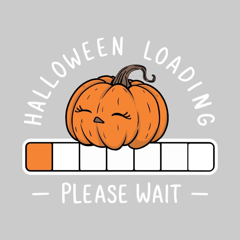 Kürbis Spruch Halloween Loading Please Wait