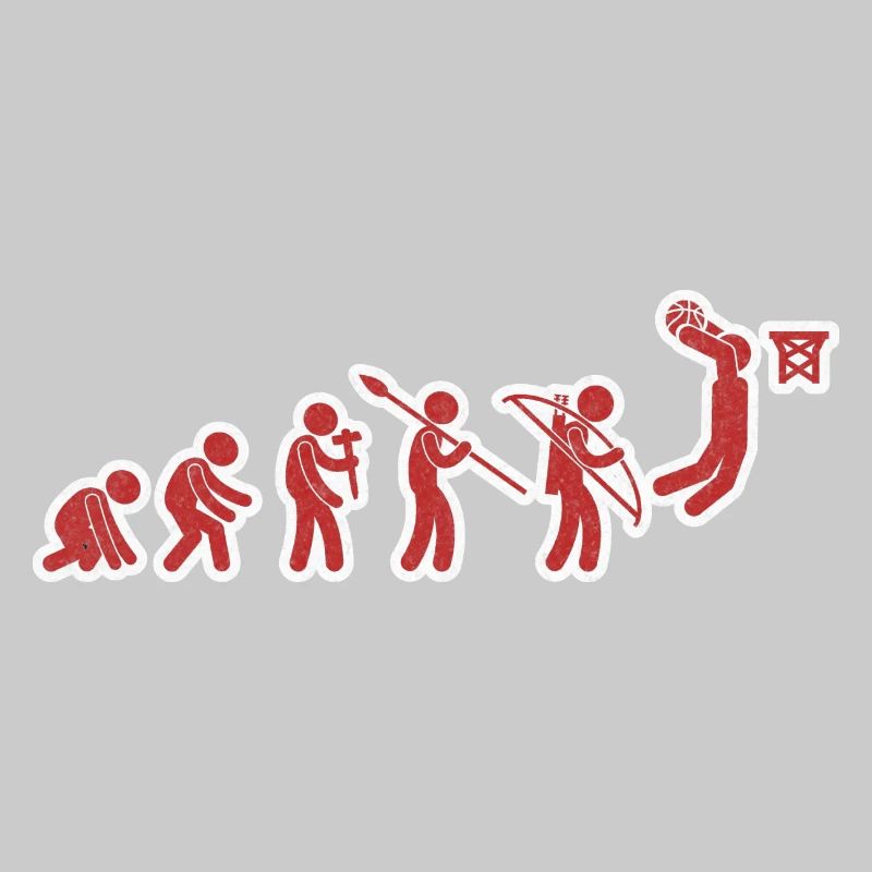 Evolution Basket-ball Rouge Blanc Grunge