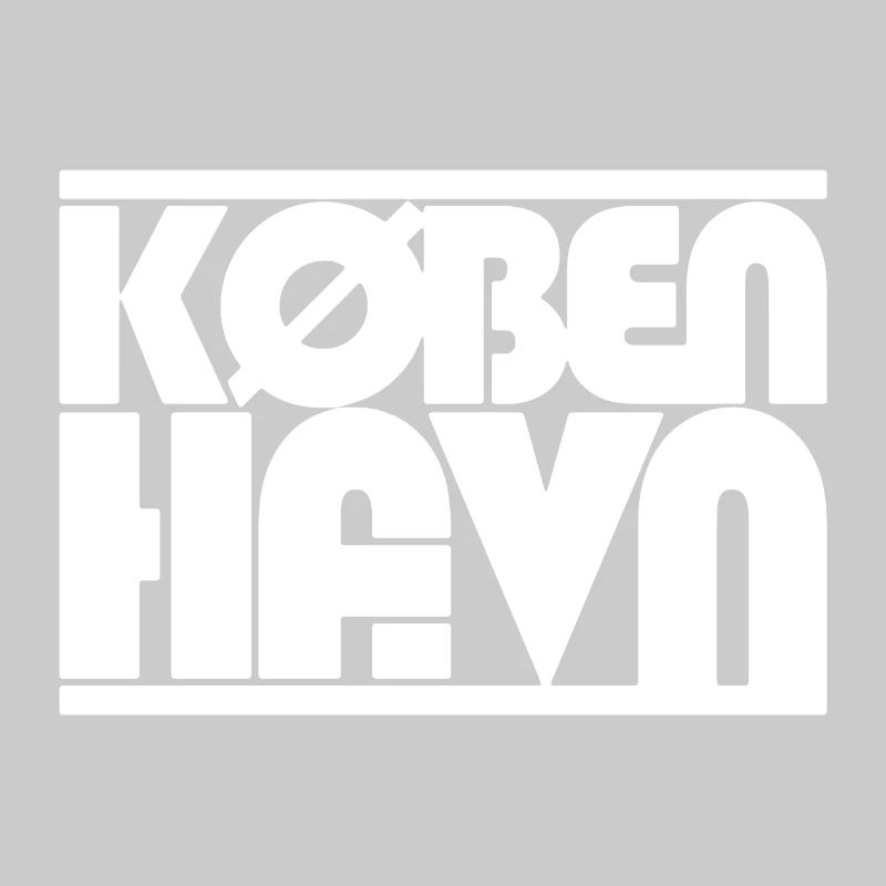 Conception du lettrage du Danmark de Copenhague