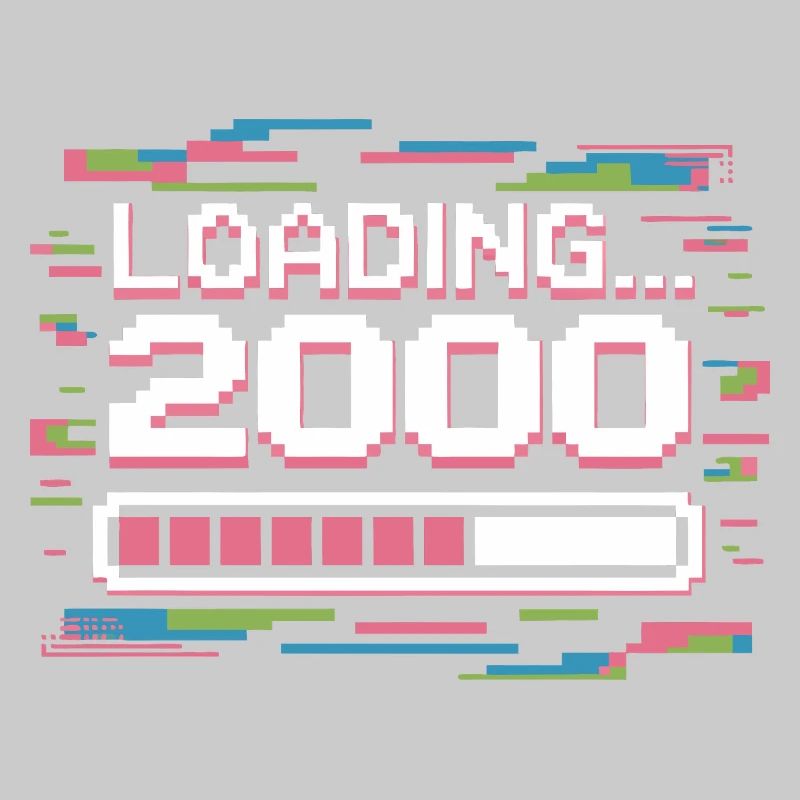 Pixel Retro Design Loading 2000