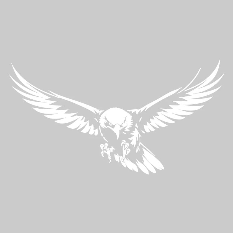 Attacking eagle in flight