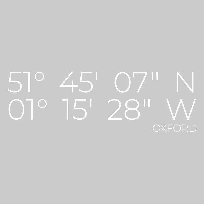 Coordonnées Oxford, Angleterre