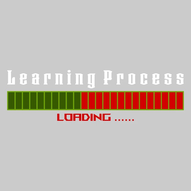 Learning Process Loading black shirt