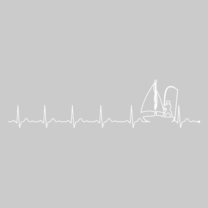 Segelboot auf ECG Wave