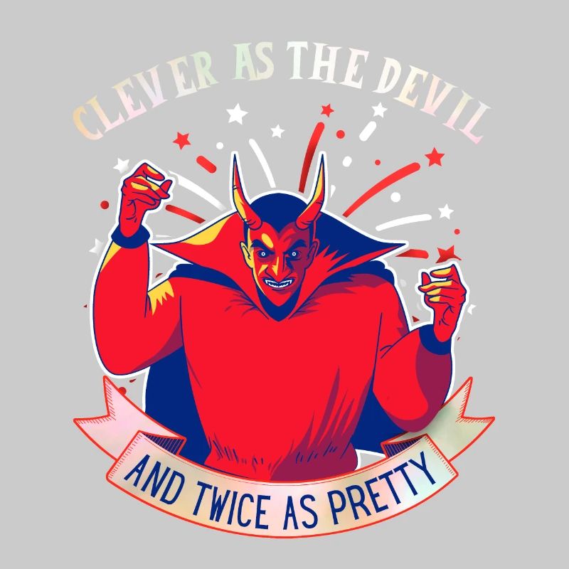 Teufel-Devil lustiger Spruch, Comic Style