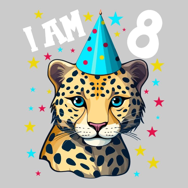 Ich bin 8 Jahre alt Leoparde Leopard 8. Geburtstag