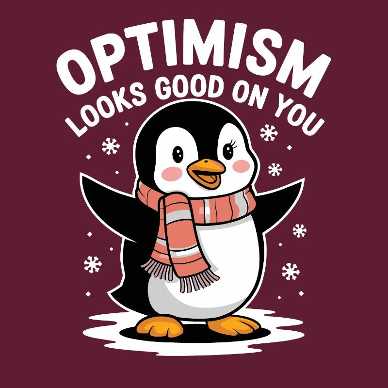 Optimismus Steht Dir Gut Pinguin Winter