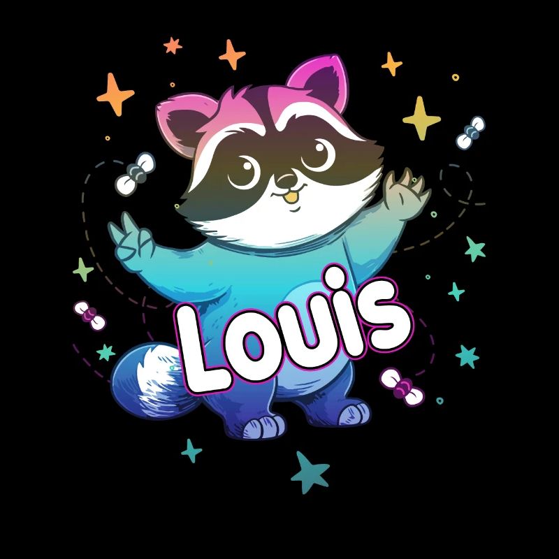 LOUIS - Beau nom de garçon avec un raton laveur mignon
