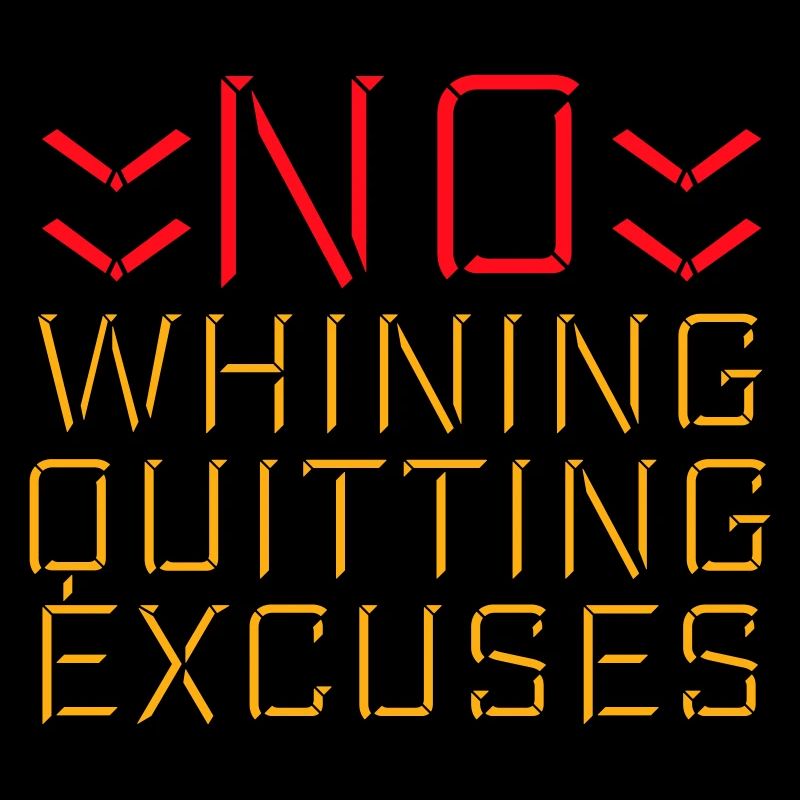 Pas de plaintes, pas d’abandon, pas d’excuses, motivation pour la salle de sport