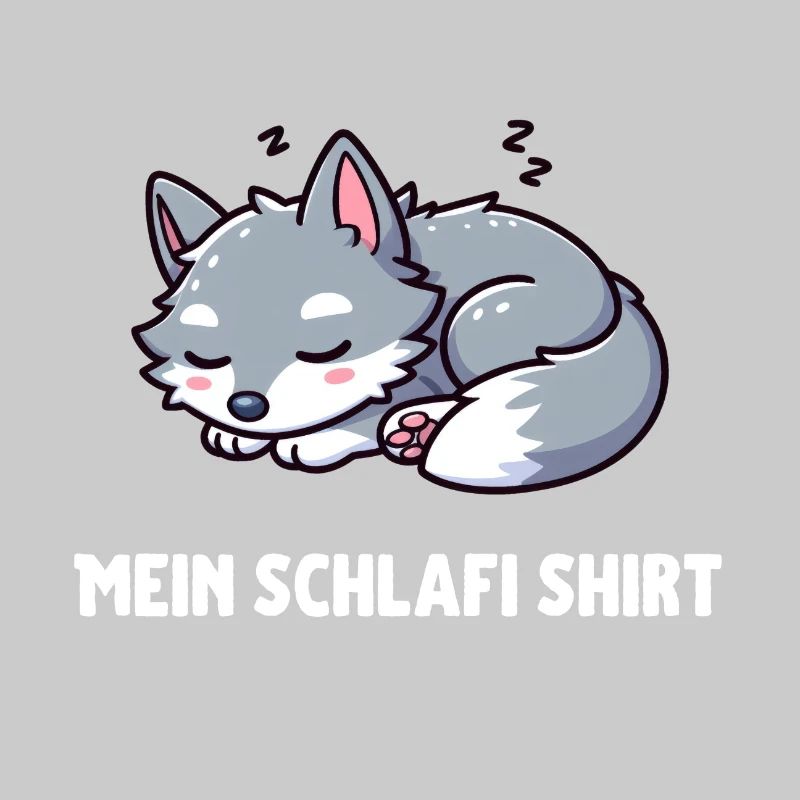 Cute Little Sleeping Wolf
