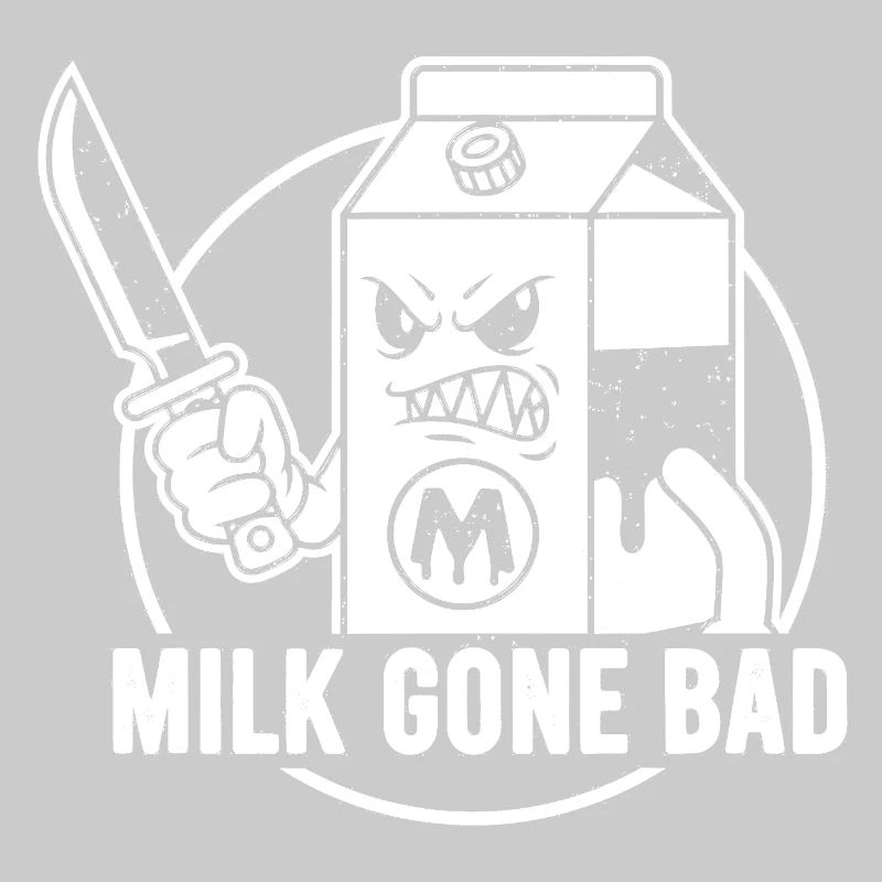 Milk goes evil: menacing cardboard figure