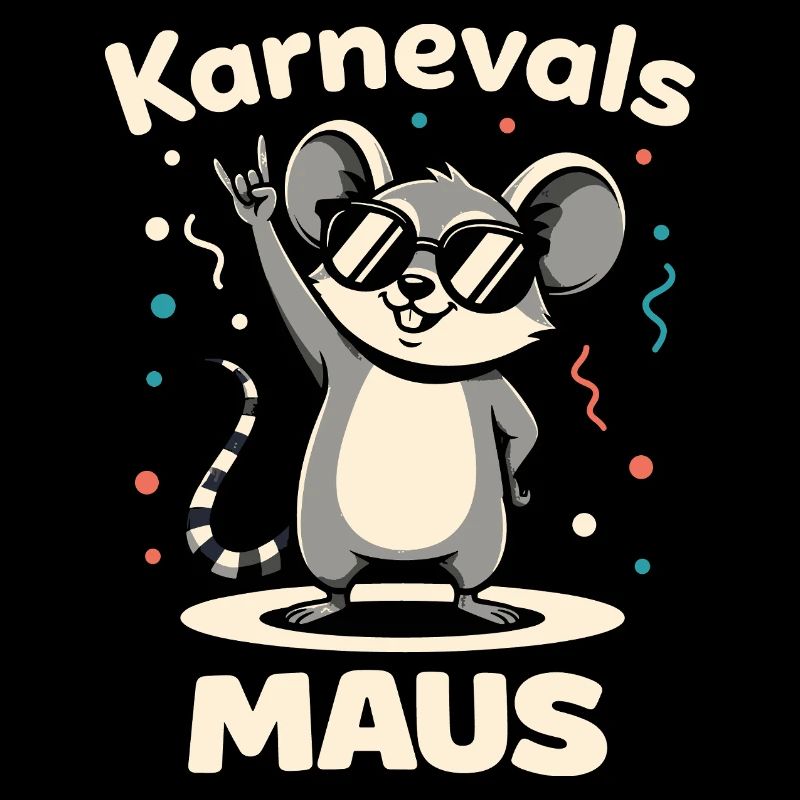 Karneval Rockmusik Karnevalsmaus Niedlich