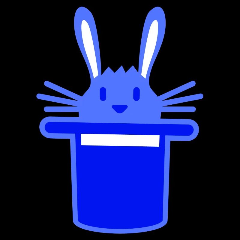 Lapin Chapeau Haut de forme Sorcier Lapin Sorcier Mignon