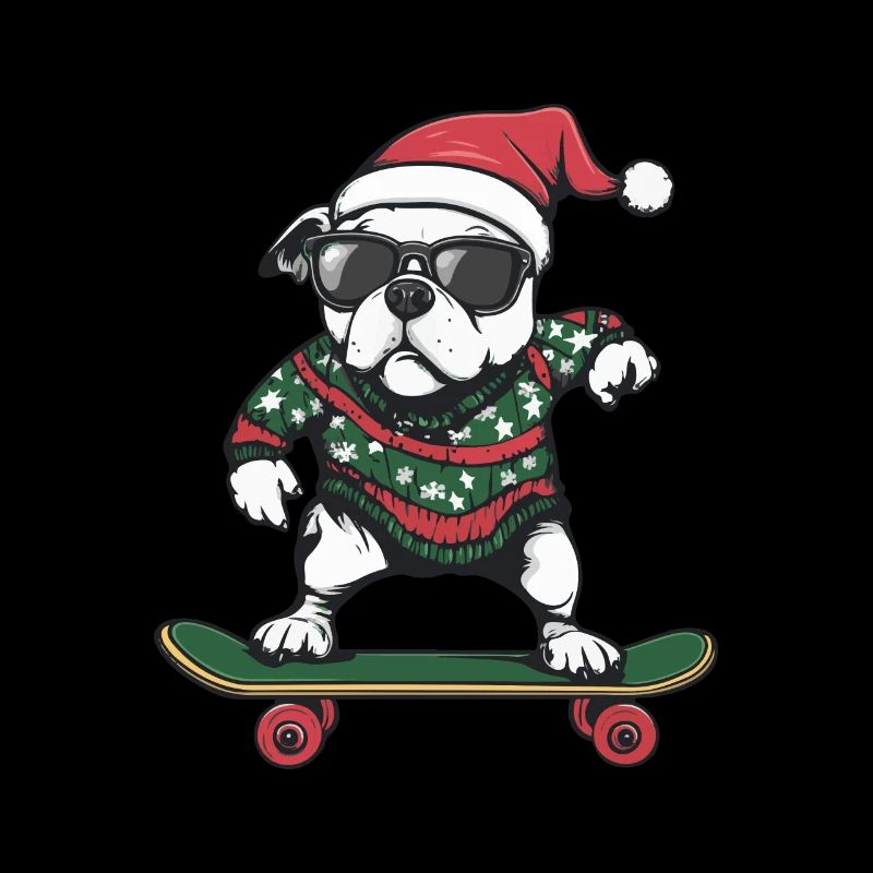 Dogue Argentino Chien Noël Skateboard