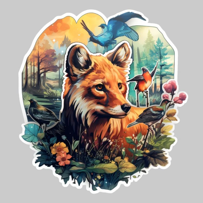 Fuchs auf einer Lichtung