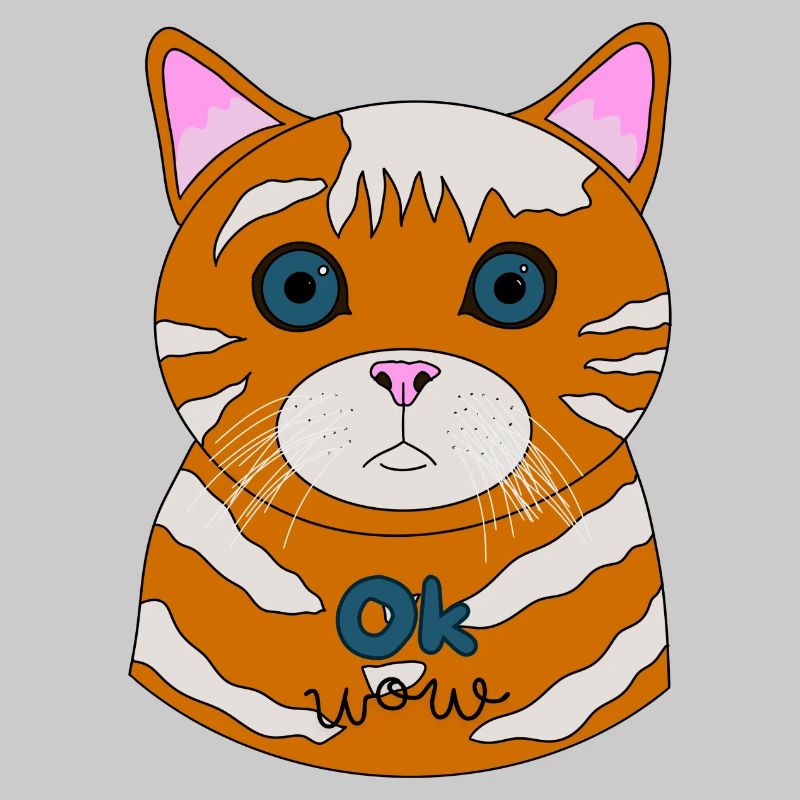 Chat étonné Ok Wow