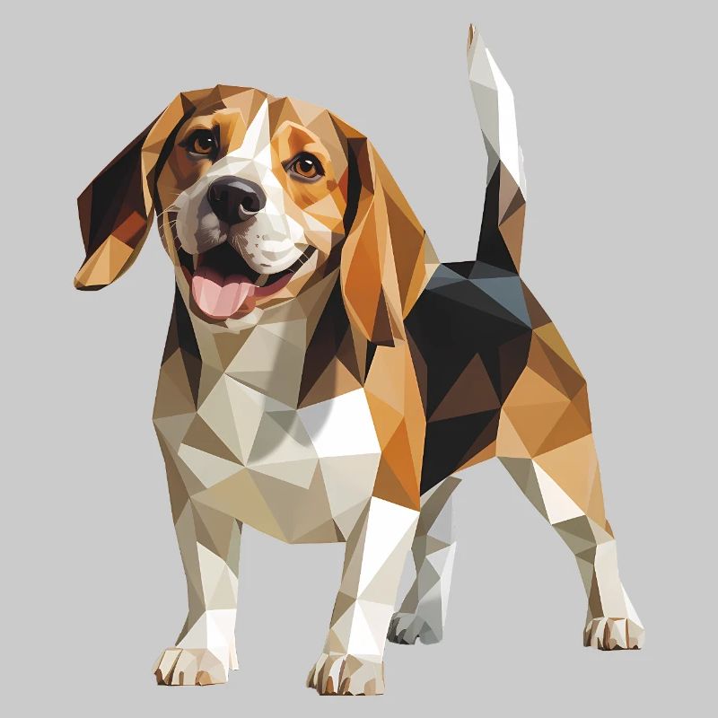 Beagle - Cooles Low Poly Logo