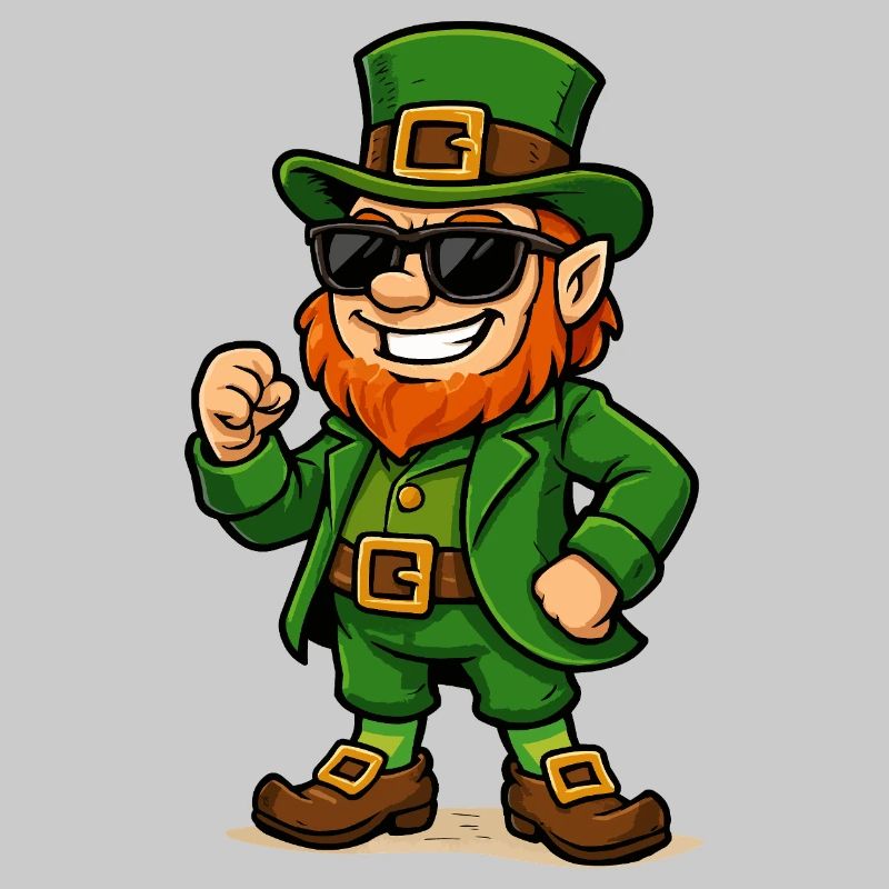 leprechaun sonnenbrille comic