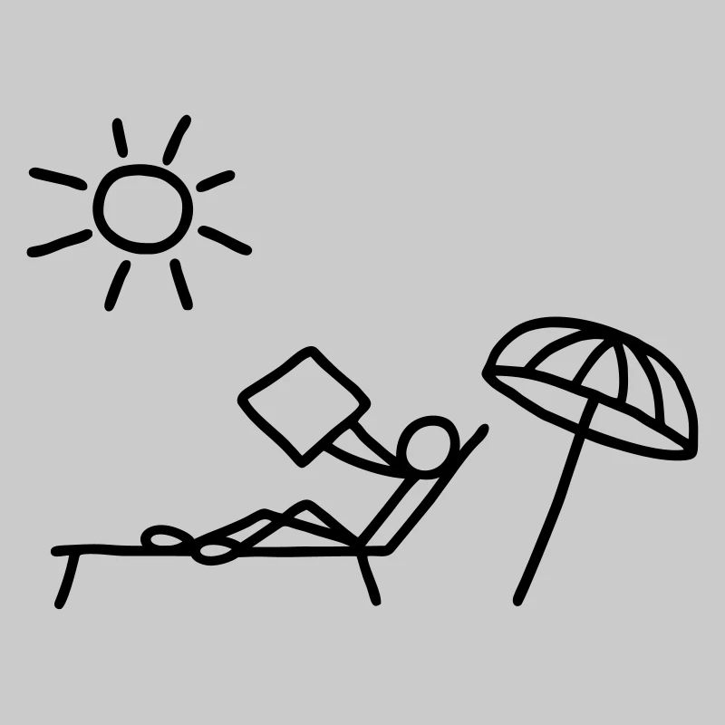 Read sunbathing & newspaper