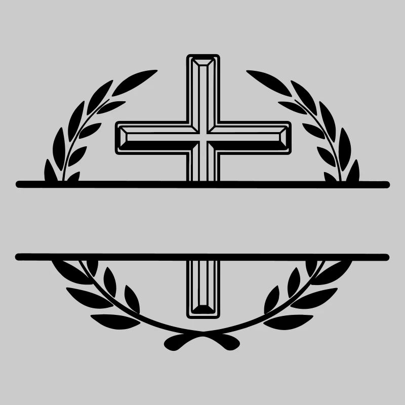 Couronne de laurier avec découpe croisée