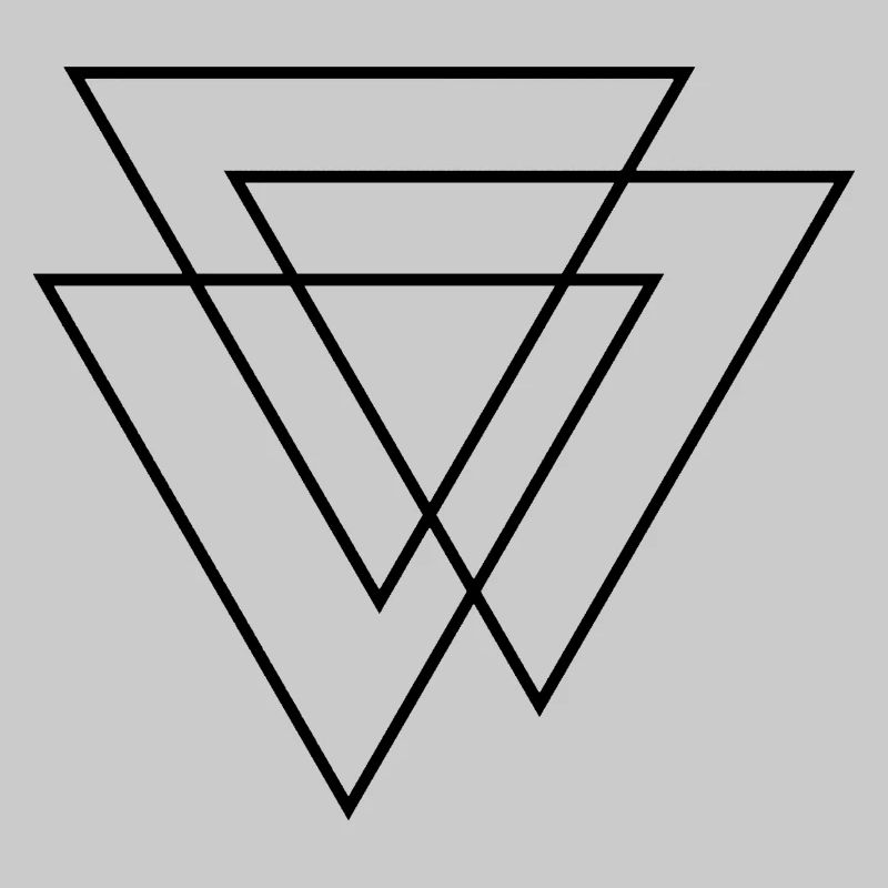 3D Triangles - Three Triangles - Three Triangles Design